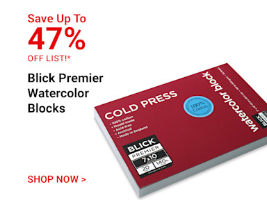 Save up to 47% off list. Blick Premier Watercolor Blocks. Shop Now.