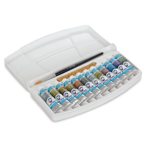 Van Gogh Watercolors Set - Specialty Metallic & Interference Set of 12 tubes, inside package view