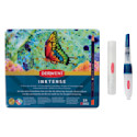 Derwent Inktense Pencils - Assorted Colors, Tin Box, Set of 24 with Waterbrush and Spritzer