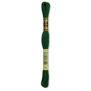 Open in modal - DMC Cotton Embroidery Floss - Ultra Dark Pistachio Green, 8-3/4 yards