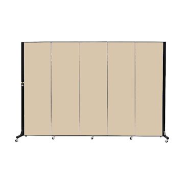 Open in modal - Screenflex Light-Duty Divider - 6'5" x 9'5", Desert, 5 Panel