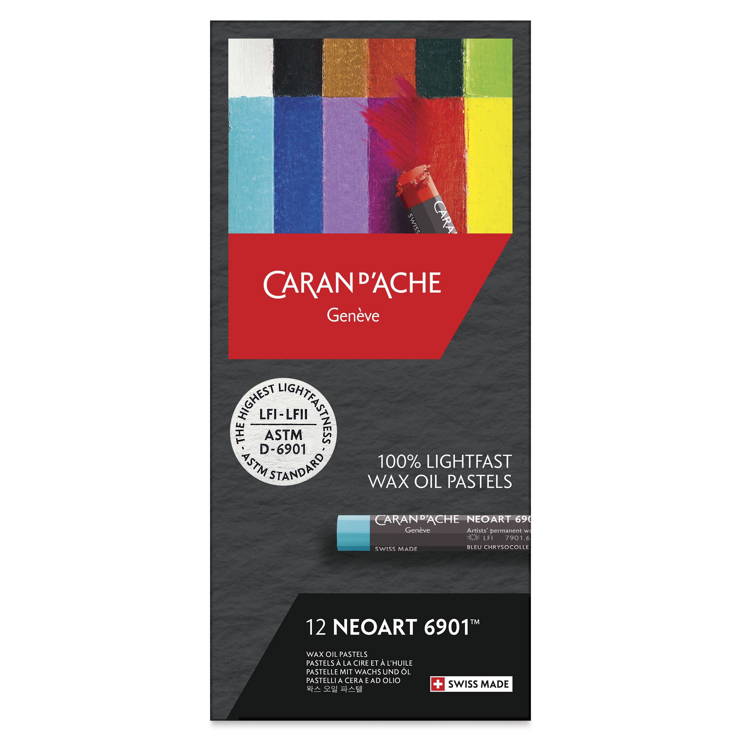 Caran d'Ache Neoart 6901 Pastels - Set of 12, Assorted Colors