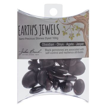 Open in modal - John Bead Earth's Jewels - Front view of package of Onyx type Beads