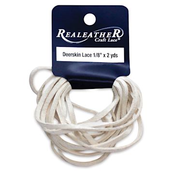 Open in modal - Realeather Deerskin Lace - 1/18" x 6 ft, White