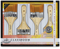 Golden Taklon Large Area Brushes, Set of 12  Front of Package