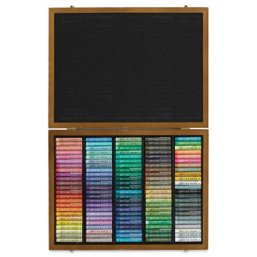 Mungyo Gallery Artists' Soft Oil Pastels - Set of 120, Wooden Box (contents)