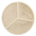 Leisure Arts Large Welled Wood Surface - Circle w/ Three Sections, 10" Dia.