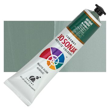Open in modal - Jo Sonja's Artist Acrylic - Antique Green, 2.5 oz tube and swatch