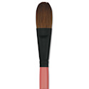 Dynasty Water Lily Watercolor Brush - Short Handle, Oval, Size 3/4