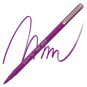 Open in modal - Marvy Uchida LePen Flex Marker - Magenta marker and swatch
