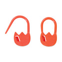 Tulip Needle Company Stitch Markers - Orange Tulip, Pkg of 7, Pins
