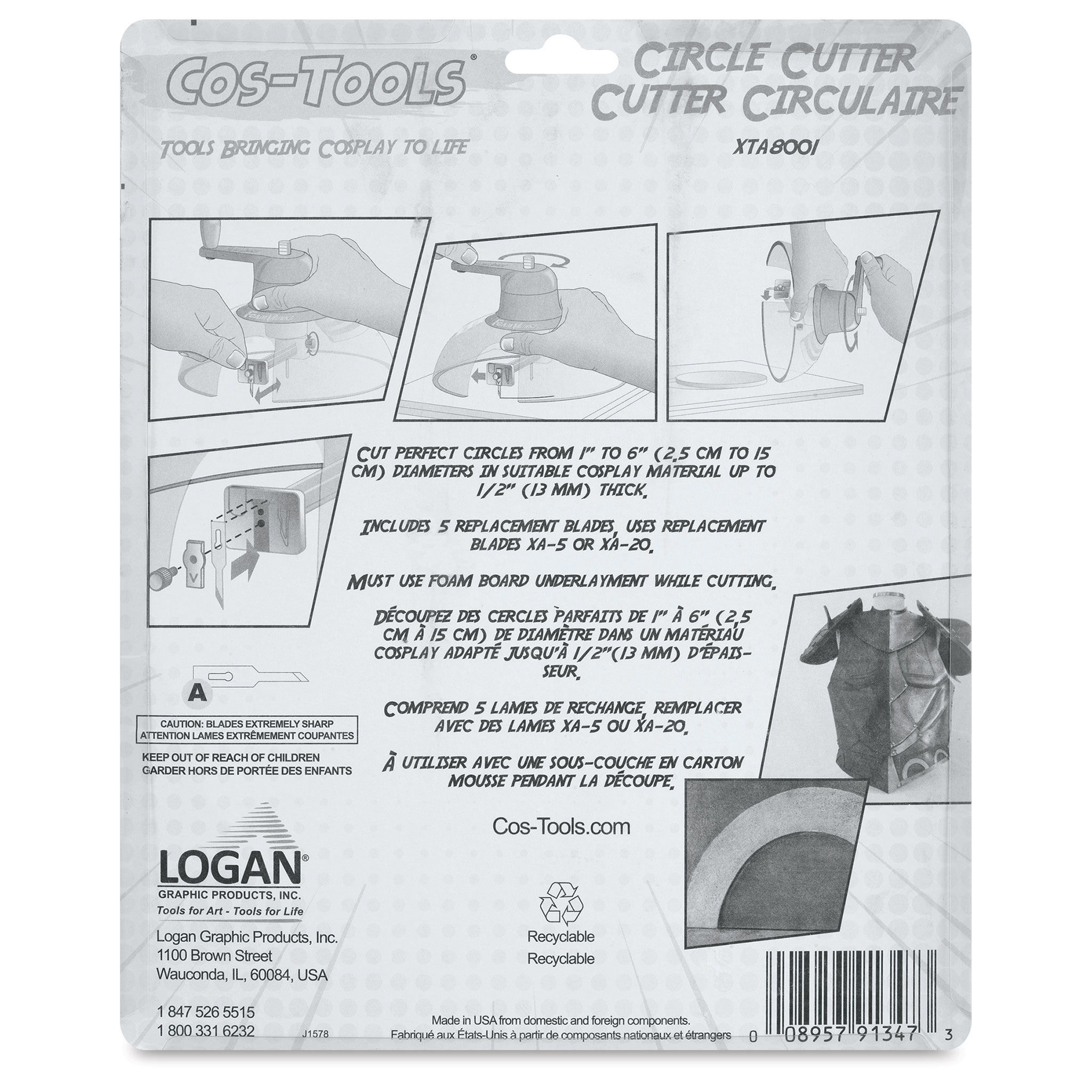 Logan COS Tools Straight, Bevel Cutter, Perfect for Creating Cosplay  Costumes 