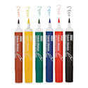 Marvy Fabric Brush Markers - Basic Colors, Set of 6
