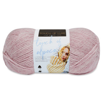 Lion Brand Touch of Alpaca Yarn - Blush ball with label