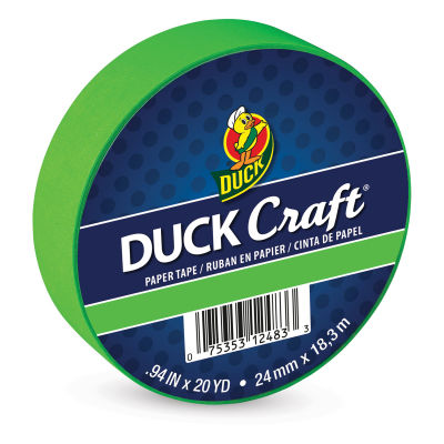 Duck Craft Paper Tapes - Neon Green, .94" X 20 yds