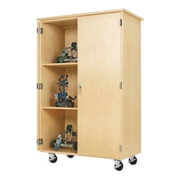 Open in modal - Diversified Spaces Robotics Storage Cabinets - 6 Compartment cabinet with left door open slightly