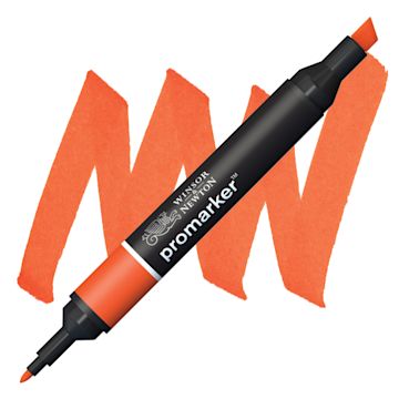 Open in modal - Winsor & Newton Promarker - Bright Orange marker and swatch