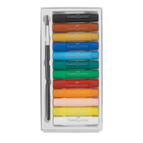 Faber-Castell Metallic Gel Crayon Set - 6 Twistable Gel Crayons for Kids