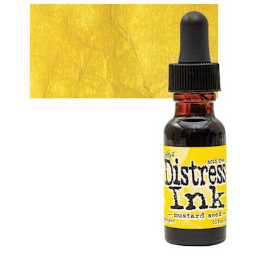 Open in modal - Ranger Distress Ink Pad Re-Inker - Mustard Seed bottle and swatch