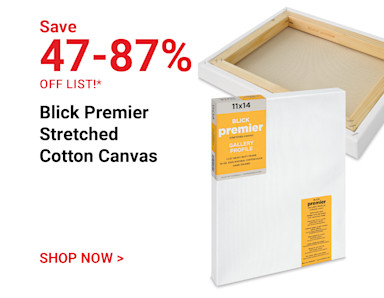 Save 47-87% off list. Blick Premier Stretched Cotton Canvas. Shop Now.