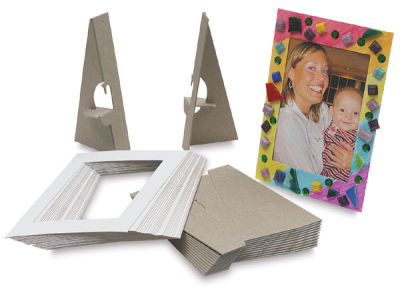 Decorate-A-Frame Kit - Components of 25 pc package shown with a finished frame