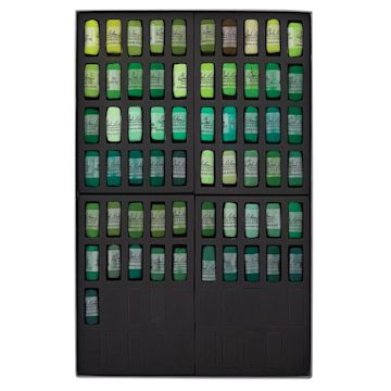 Open in modal - Richeson Soft Handrolled Pastels - Greens, Set of 61