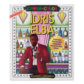 Crush + Color Celebrity Coloring Book - Idris Elba (front cover)
