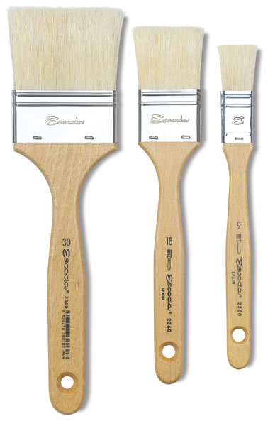 Natural Chungking Bristle Varnishing and Gesso Brushes