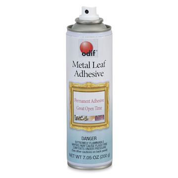 Open in modal - Odif Metal Leaf Adhesive Spray - Front view of can with cap removed