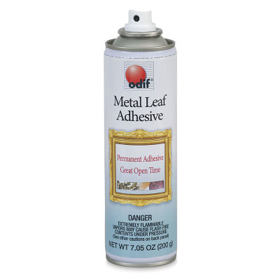 Odif Metal Leaf Adhesive Spray - Front view of can with cap removed