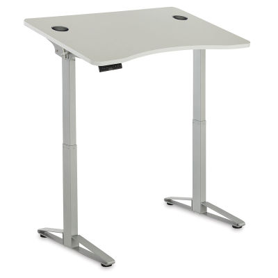 Safco Defy Electric Height-Adjustable Desk - White (Desk at maximum height)