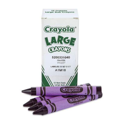 Crayola Large Crayons - Box of 12, Purple