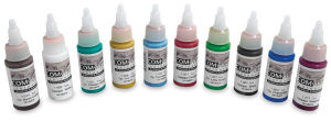 Iwata Com-Art Airbrush Paint Sets - 10 1 oz bottles of Opaque Secondary Color set in semicircle