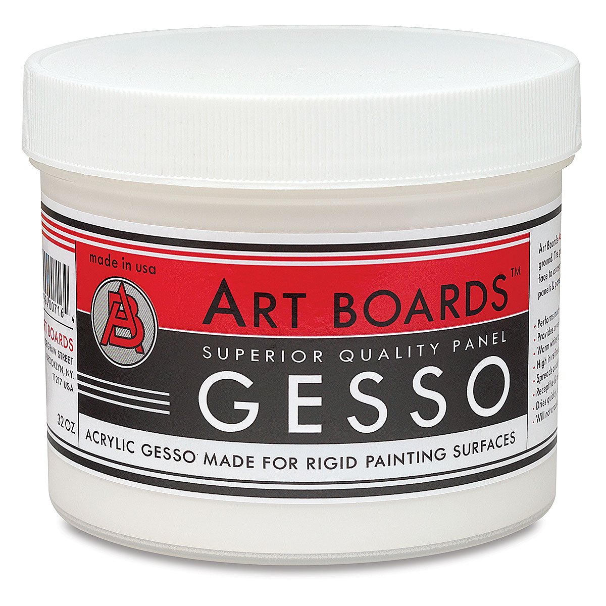 Art Boards Natural Gesso coated artist panels have solid edges and