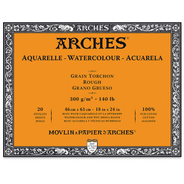 Arches Watercolor Block 12x16, 300lb Cold Press, 10 Sheets