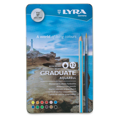 Lyra Graduate Aquarell Pencils - Front of package of Set of 12 pencils