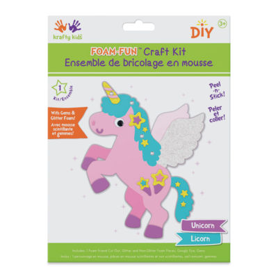 Krafty Kids Foam-Fun Craft Pal Kit - Flying Unicorn (In packaging)