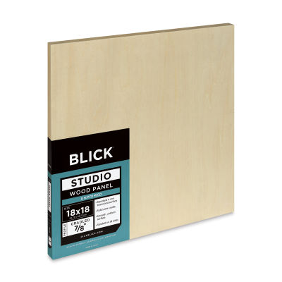 Blick Studio Artists' Wood Panel - Flat Cradle, 18" x 18", 7/8" Cradle