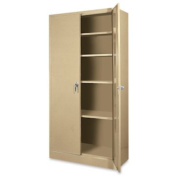 Open in modal - Atlantic Metal Bookcase - 36" x 78" x 18", Sand, 4 Shelves