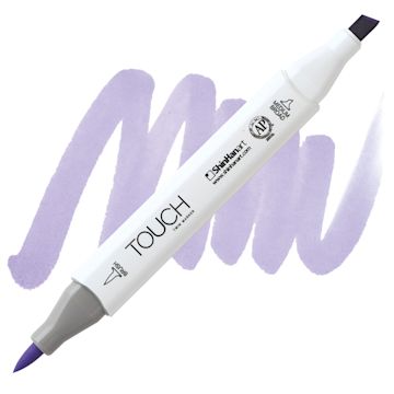 Open in modal - ShinHan Touch Twin Brush Marker - Pale Blue PB77 marker and swatch