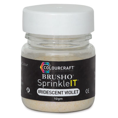 Brusho SprinkleIt - Front of Jar of Iridescent Violet