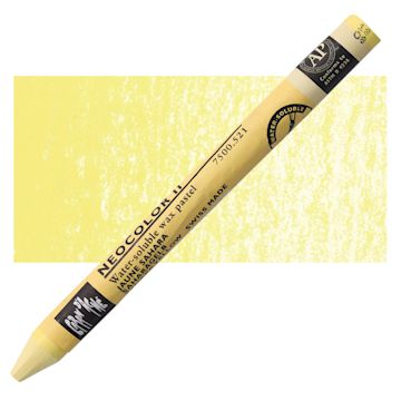 Open in modal - Caran d'Ache Neocolor II Aquarelle Artists' Pastel - Sahara Yellow pastel and swatch