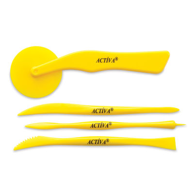 Activa Activ-Tools ClayTools - Side view of four yellow Tools