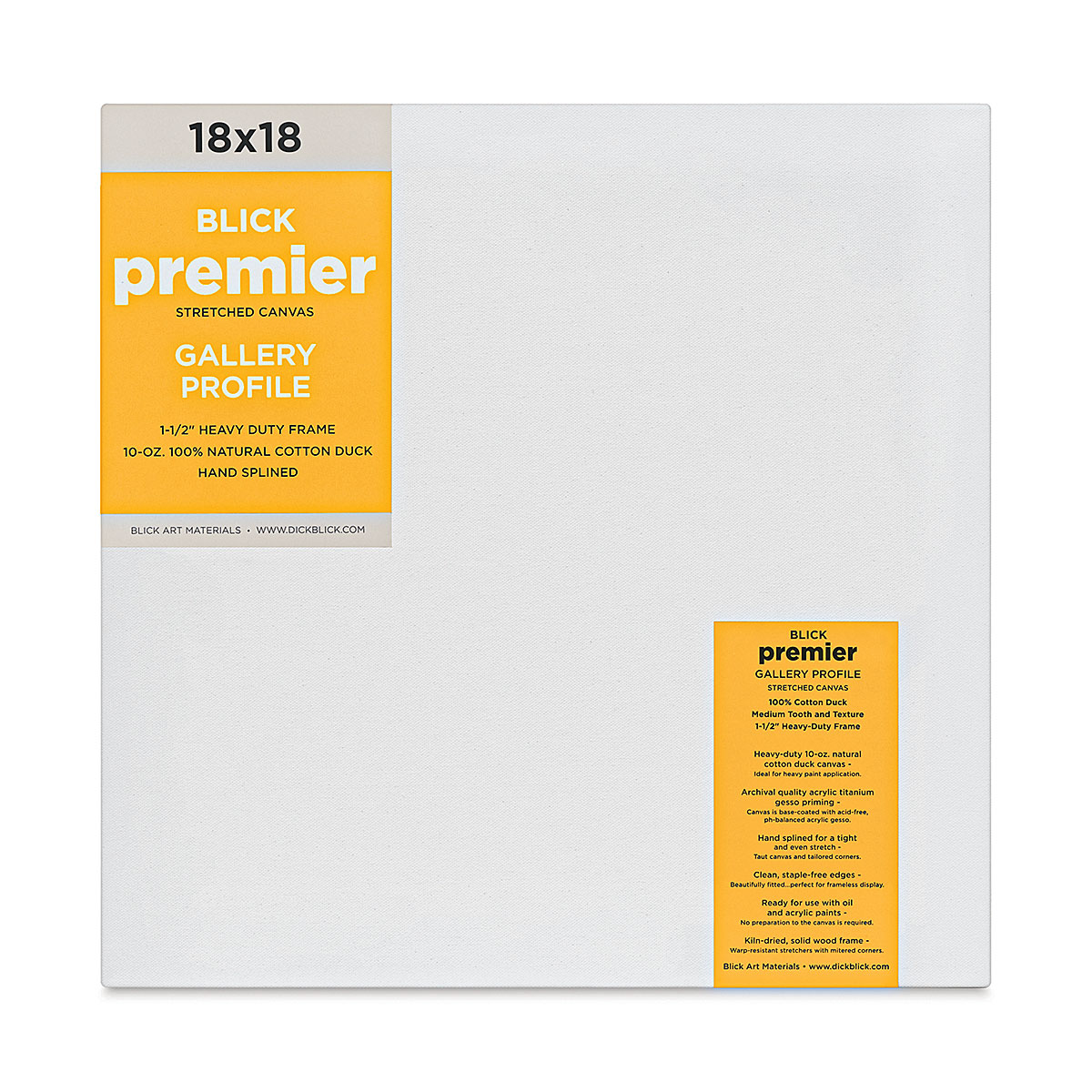 Blick Premier Stretched Cotton Canvas - Traditional Profile, Splined, 4 x  6