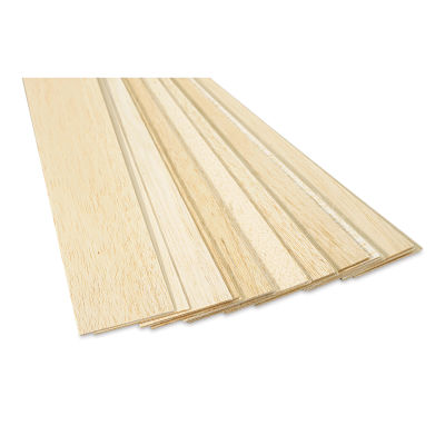 Bud Nosen Balsa Wood Sheets - 1/16" x 3" x 36", Pkg of 20 (close up)