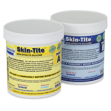 Open in modal - Smooth-On Skin Tite Bio-Adhesive - Part A and Part B jars shown together
