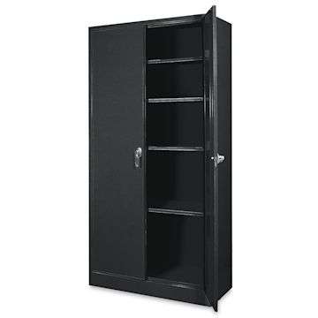 Open in modal - Atlantic Metal Bookcase - 36" x 72" x 24", Black, 4 Shelves