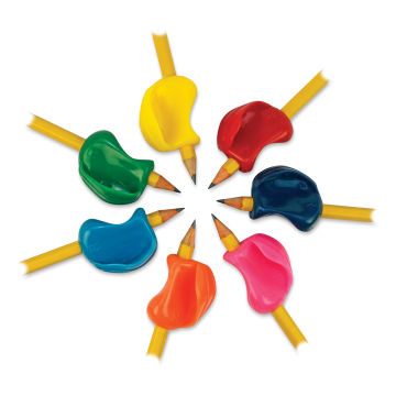 The Pencil Grip Crossover Grips - Circle of small pencils with grips, pencils not included