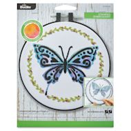 Bucilla Watercolor Stamped Fabric Embroidery Kits