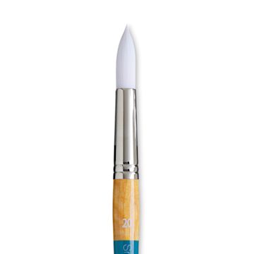Open in modal - Princeton Snap! White Taklon Brush - Round, Short Handle, Size 20